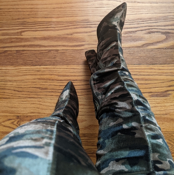 WINDSOR 🪖 At Ease Camo Boots, Women's Size 7 - Picture 7 of 9